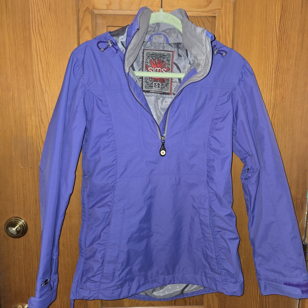 Sims Snowboarding Jacket Coat Water Resistant Multi Pocket 1/4 Zip Womens S Purp